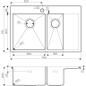 Мойка OMOIKIRI AKISAME 78-2-GM-L нерж.сталь/вороненая сталь 4973101