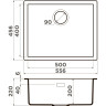Мойка OMOIKIRI YAMAKAWA 55-U/I-CN Artceramic/canyon 4997033